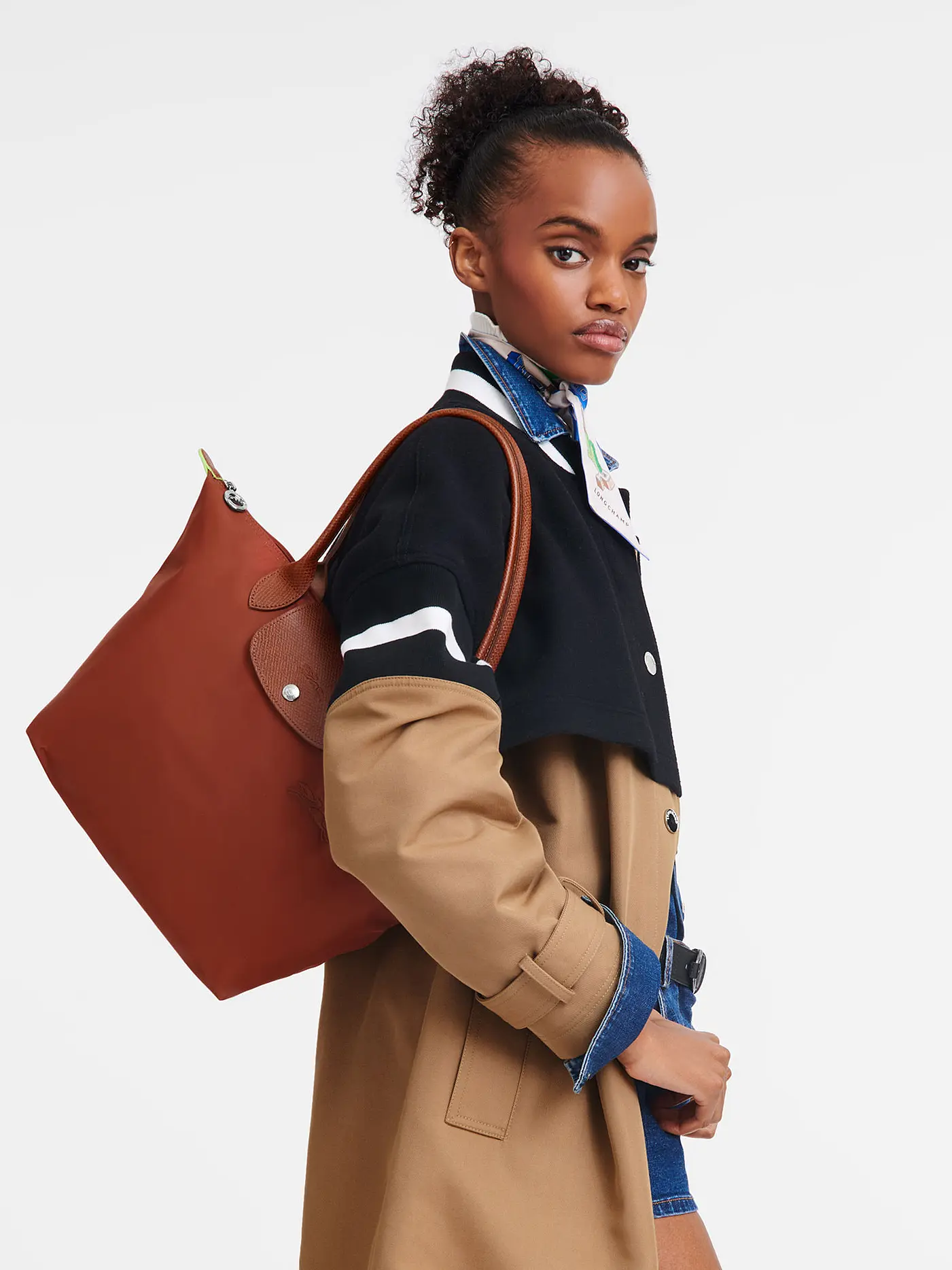 LONGCHAMP | Le Pliage Green Shopper Medium, Graphite | braun